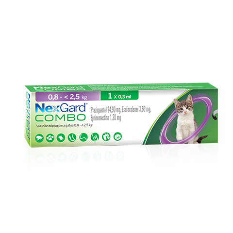 NEXGARD COMBO - PIPETA GATOS 0.8 a 2.5 kg.