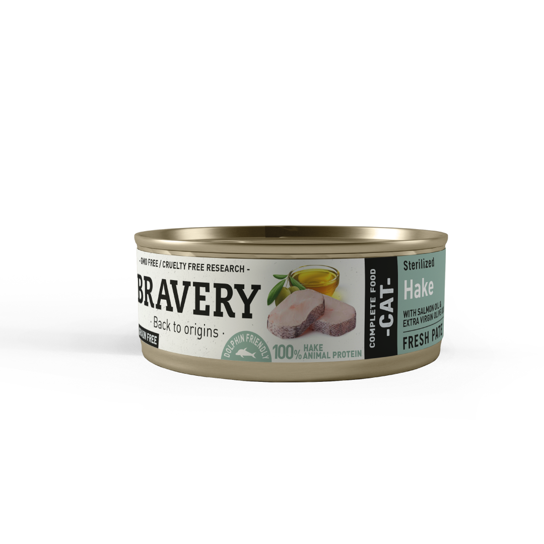 BRAVERY LATA STERILIZED MERLUZA 70 gr.