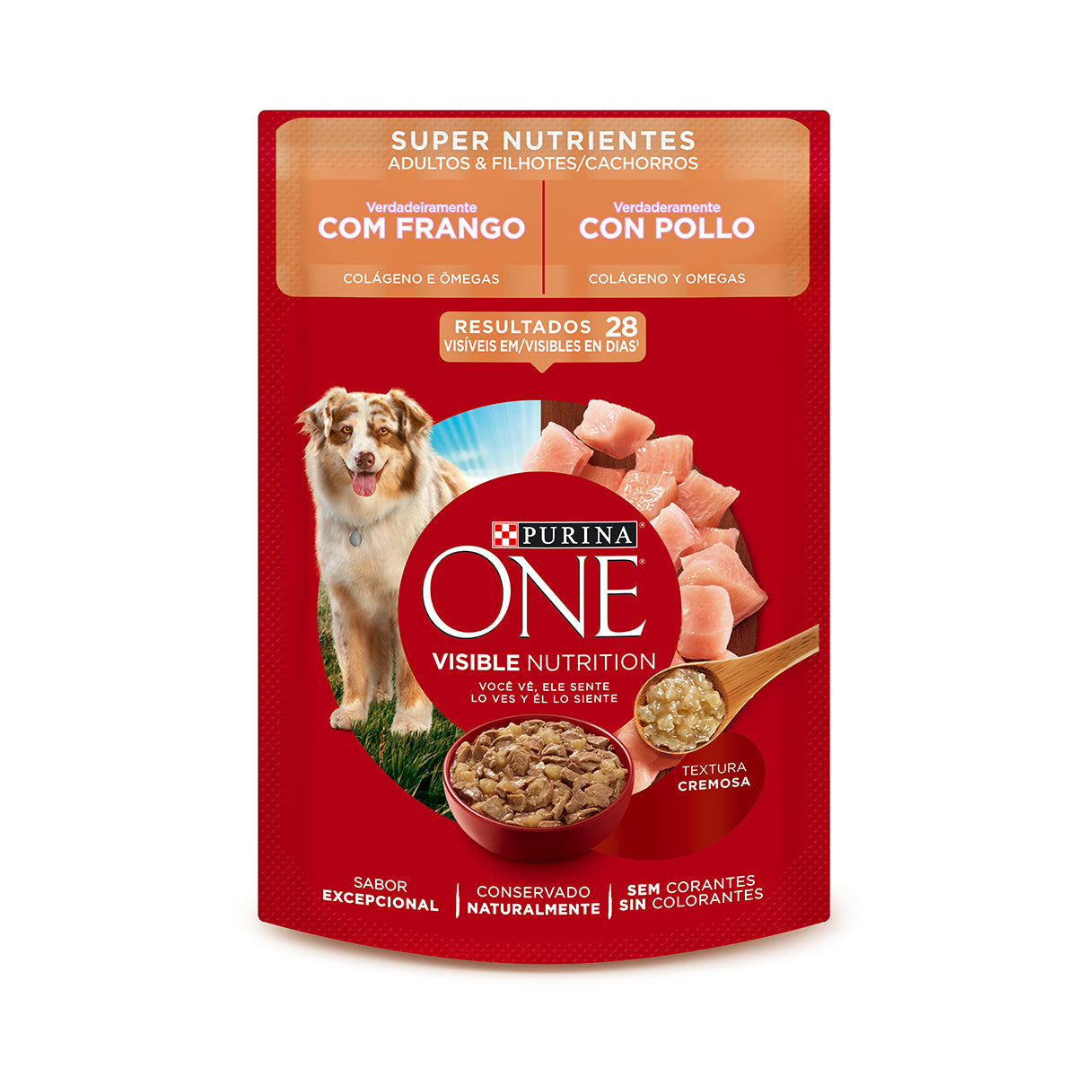 PURINA ONE DOG POUCHE SUPER NUTRIENTES POLLO 85 gr.