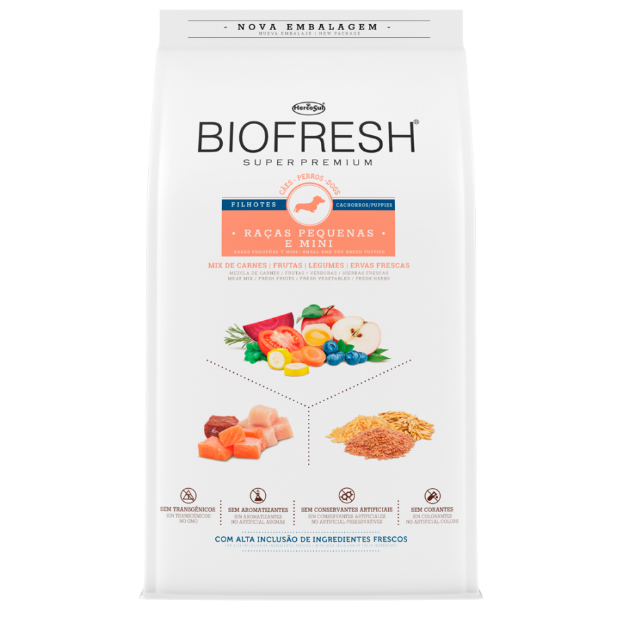 BIOFRESH SUPER PREMIUM CACHORROS RAZAS PEQUEÑAS Y MINIS 3 kg.