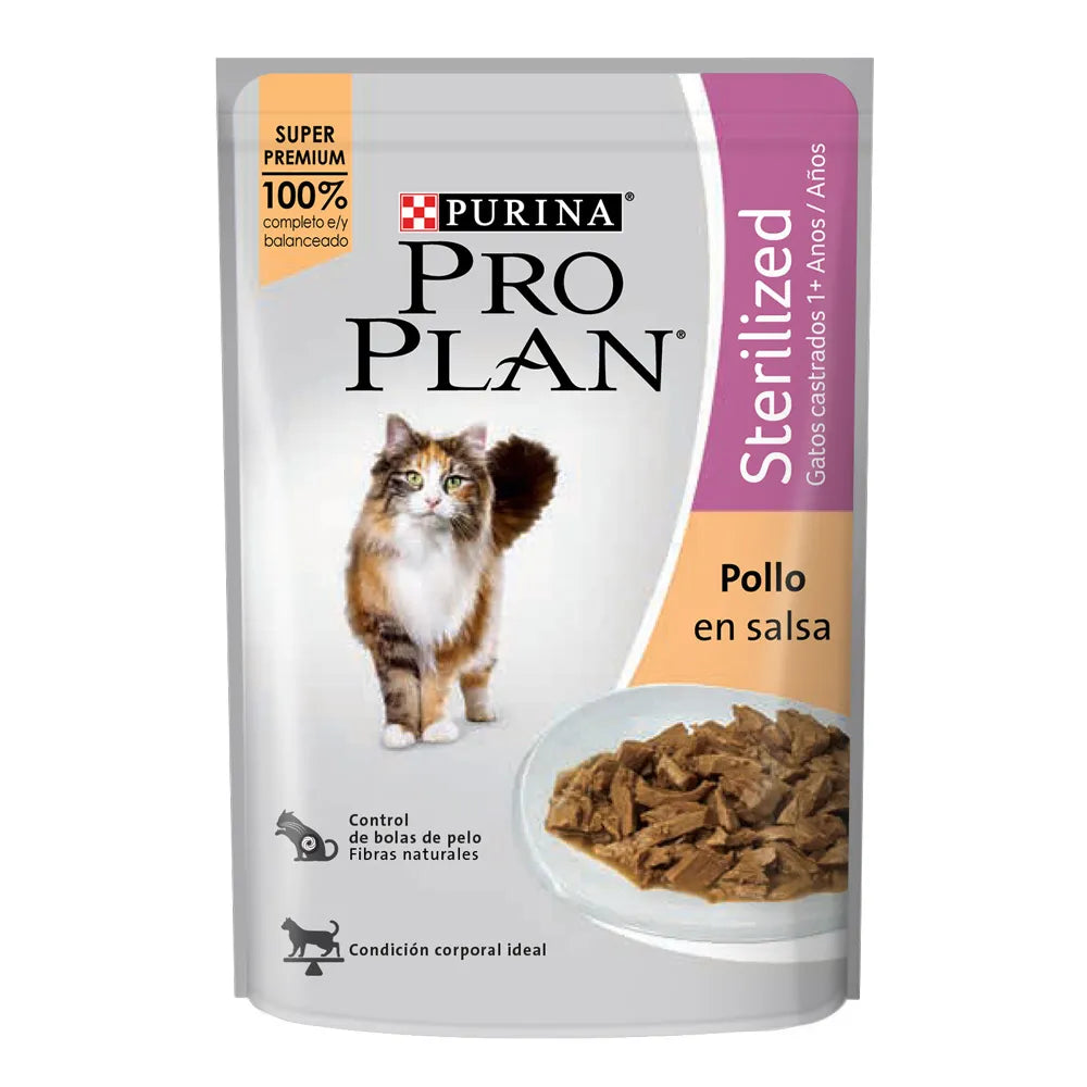 PRO PLAN CAT POUCH STERILIZED POLLO EN SALSA 85 gr.