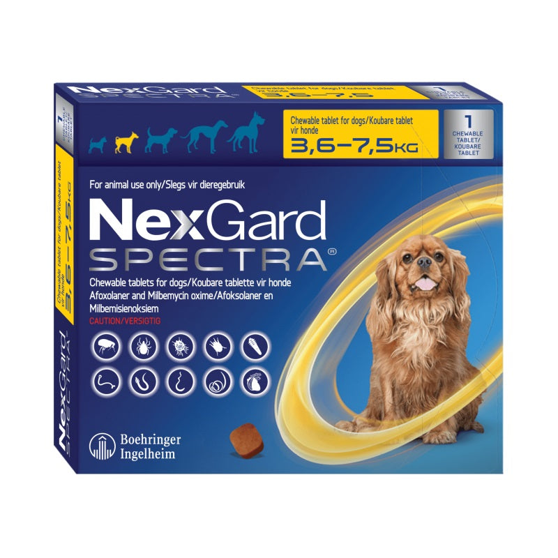 NEXGARD SPECTRA 3,6 A 7,5 kg. 1 COMPRIMIDO