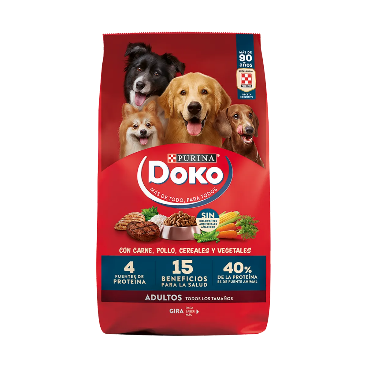 PURINA DOKO ADULTOS CARNE POLLO CEREAL Y VEGETALES 16.5 kg.