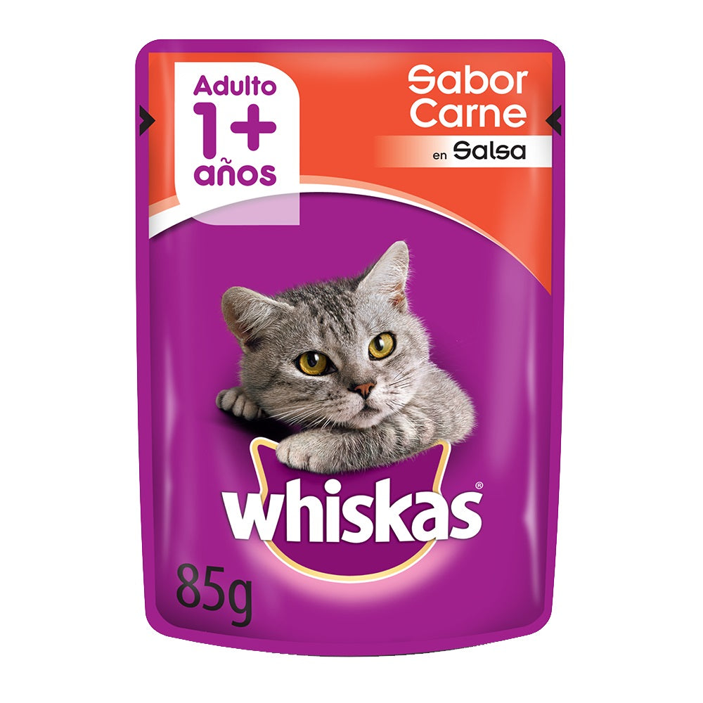 WHISKAS POUCH ADULTO CARNE 85 gr.