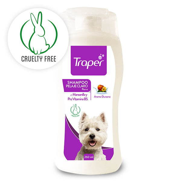 TRAPER SHAMPOO PELAJE CLARO MANZANILLA PERROS 260 ml.
