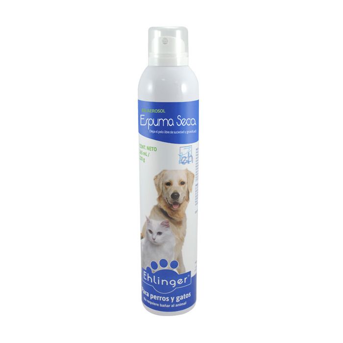 EHLINGER SPRAY ESPUMA SECA PERROS Y GATOS 330 ml.