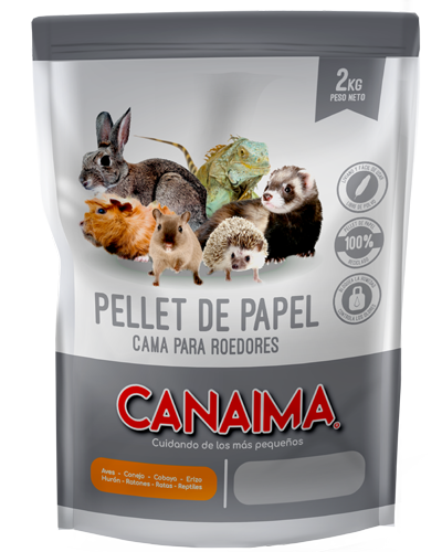 CANAIMA PELLET DE PAPEL ROEDORES 2 kg.