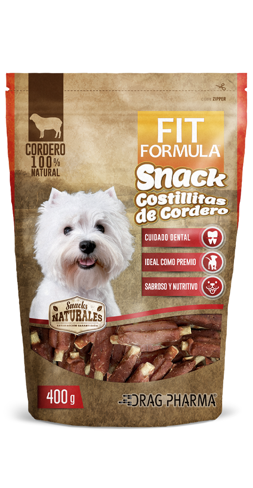 FIT FORMULA DOG SNACK COSTILLITAS DE CORDERO 400 gr.