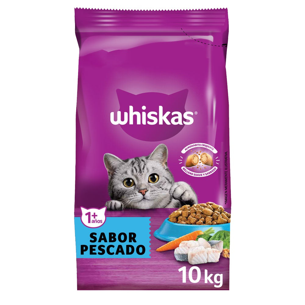 WHISKAS ADULTO PESCADO 10 kg.