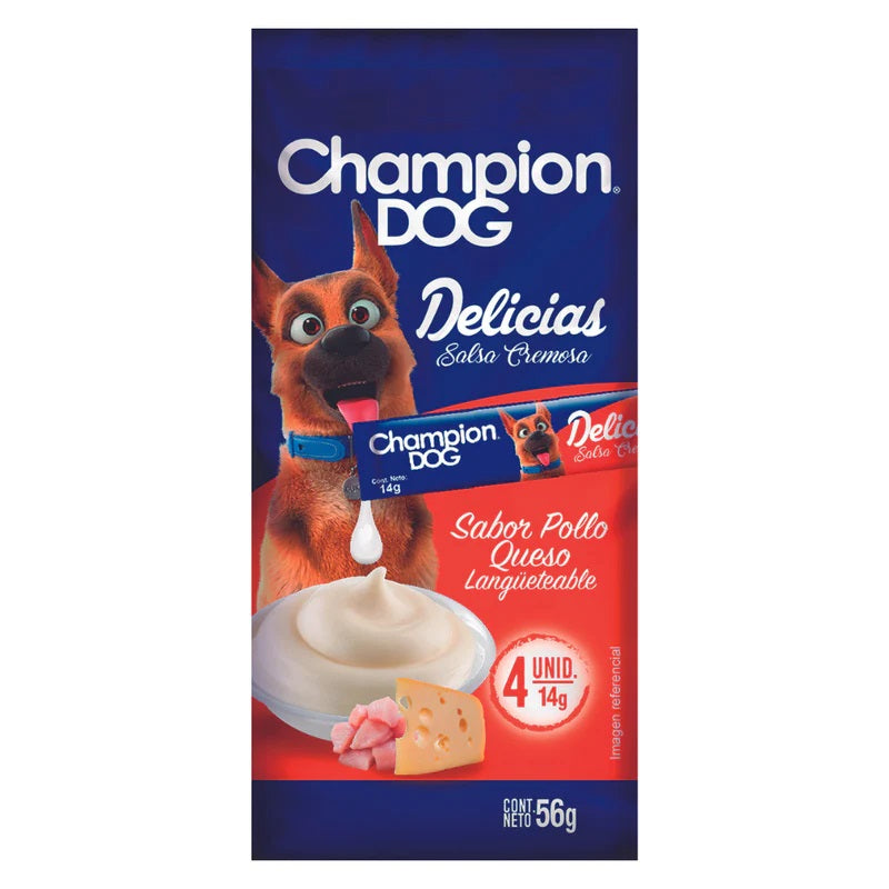 CHAMPION DOG DELICIAS POLLO QUESO 4 UNID.