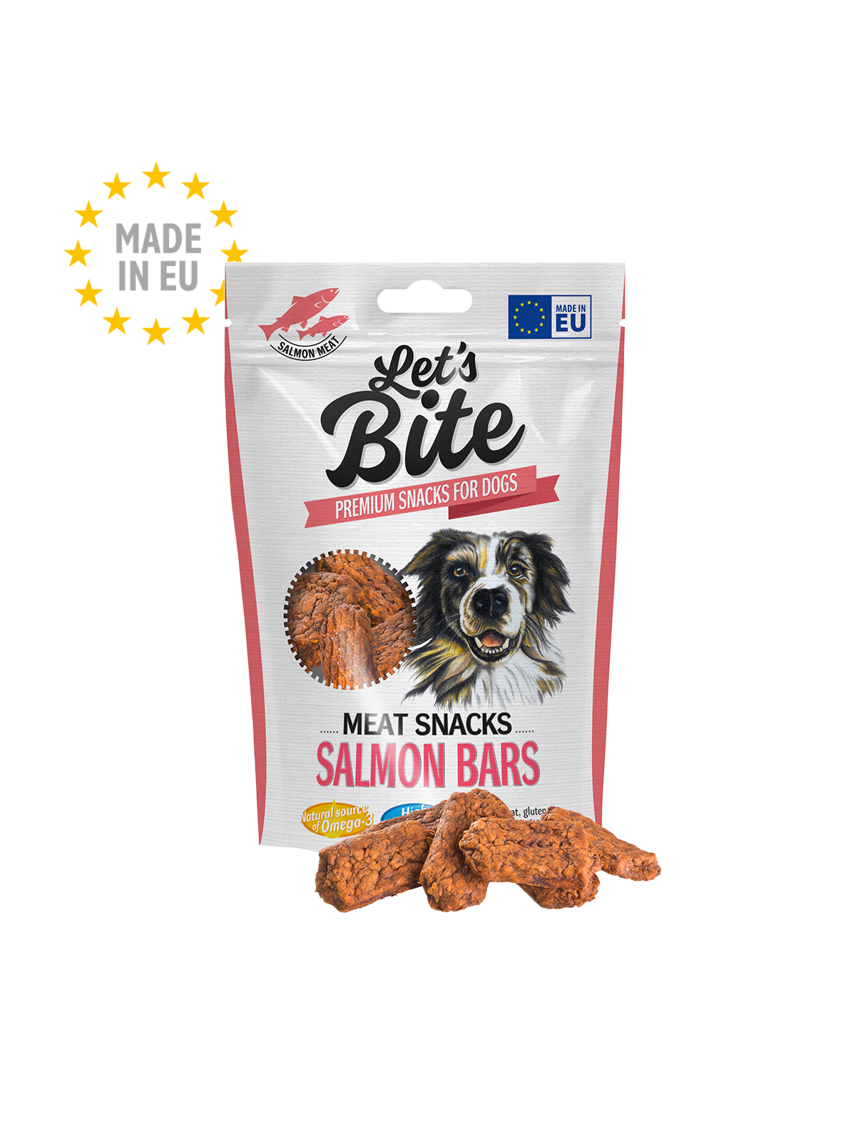 LET'S BITE MEAT SNACKS SALMON BARS 80 gr.