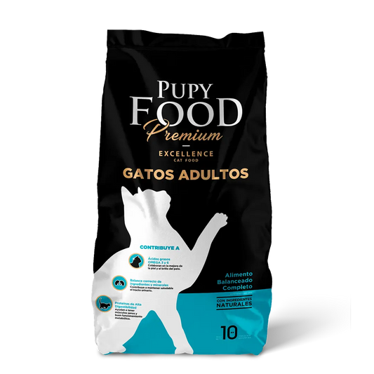 PUPY FOOD PREMIUM GATOS ADULTOS 10 kg.