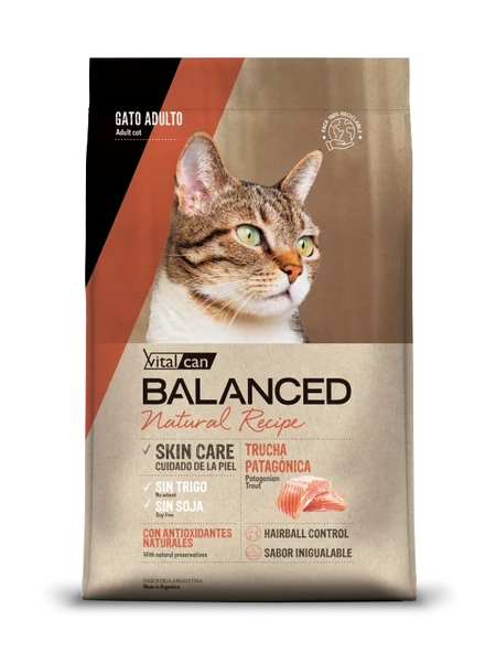 VITAL CAN BALANCED NATURAL RECIPE TRUCHA PATAGONICA GATOS 3 kg.