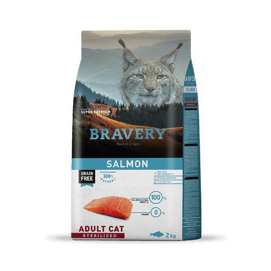 BRAVERY SALMON ADULT CAT STERILIZED 2 kg.