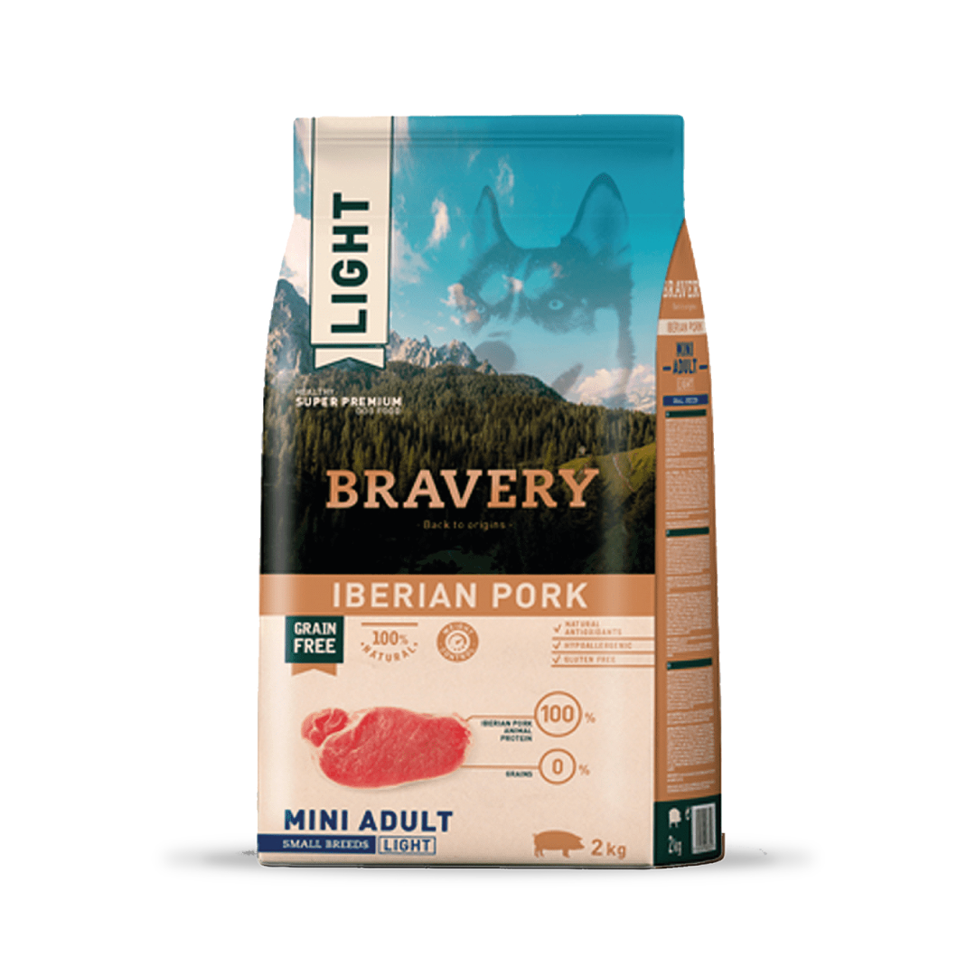 BRAVERY LIGHT IBERIAN PORK MINI ADULT SMALL BREEDS 2 kg.