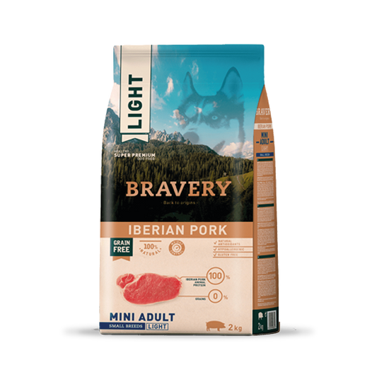 BRAVERY LIGHT IBERIAN PORK MINI ADULT SMALL BREEDS 2 kg.