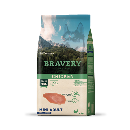 BRAVERY CHICKEN MINI ADULT SMALL BREEDS 7 kg.