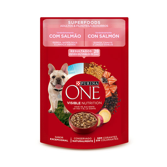 PURINA ONE DOG POUCHE SUPERFOODS SALMON 85 gr.