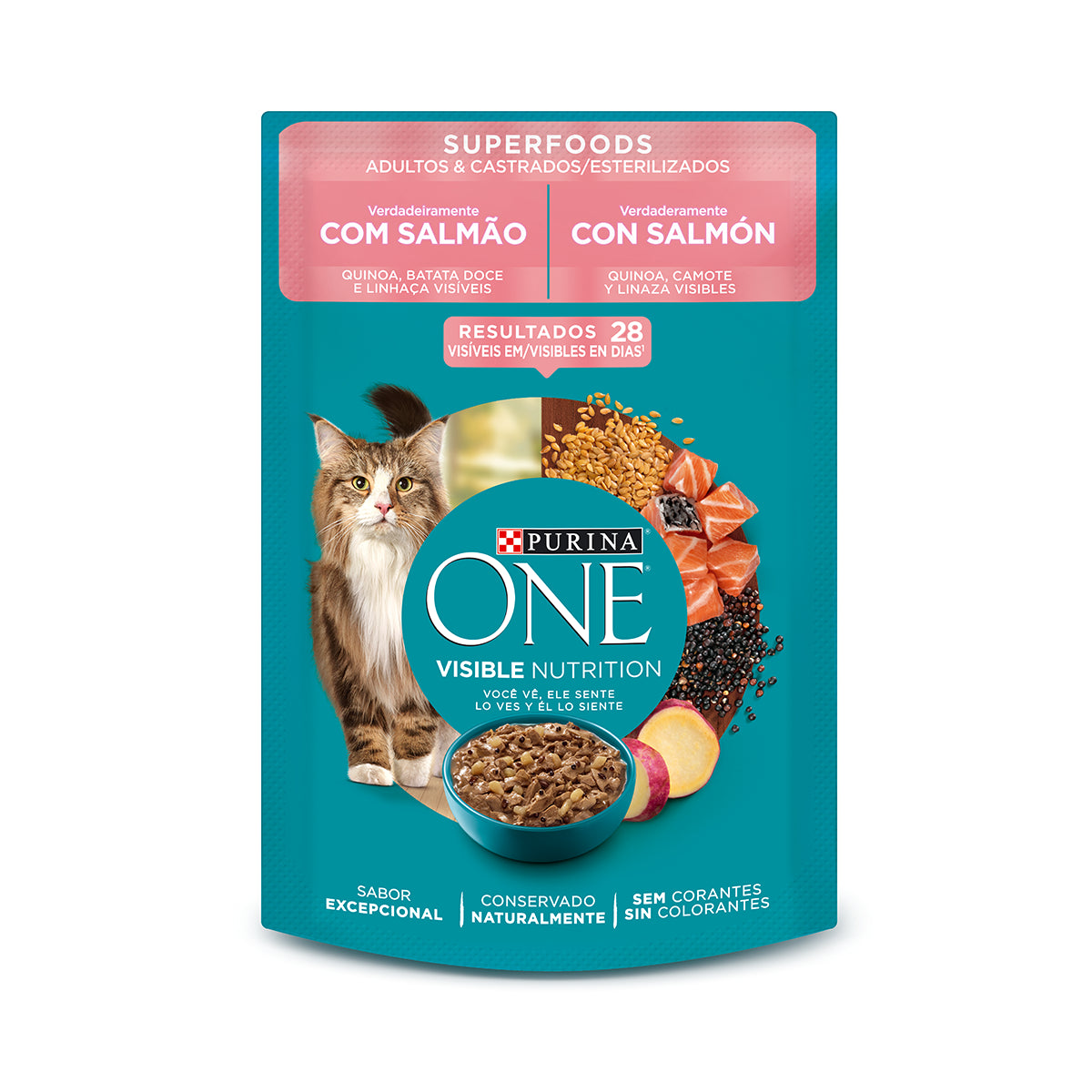 PURINA ONE CAT POUCHE SUPERFOODS SALMON 85 gr.