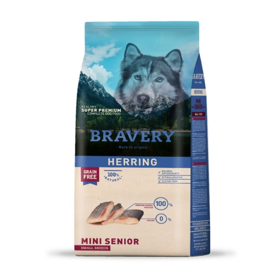 BRAVERY HERRING MINI SENIOR SMALL BREEDS 2 kg.