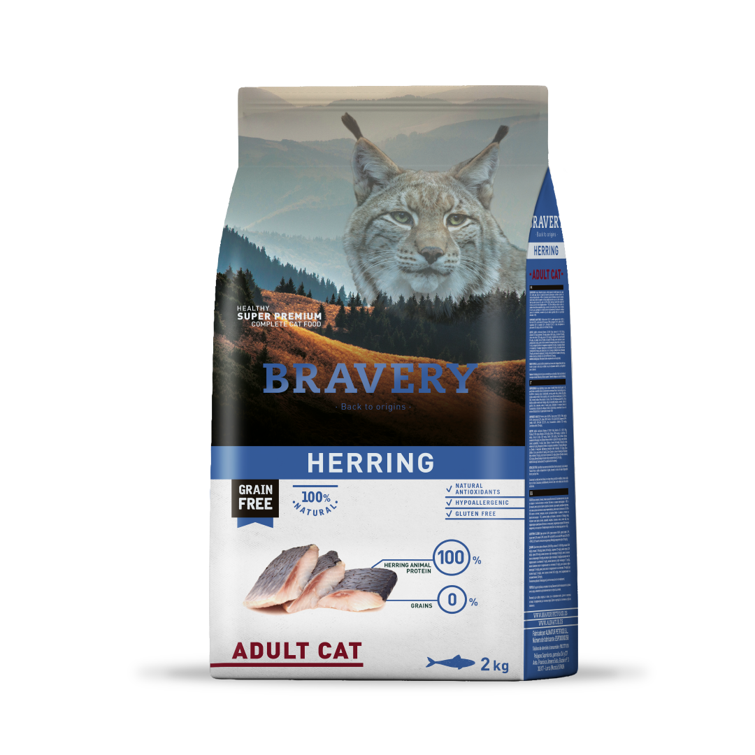 BRAVERY HERRING ADULT CAT 2 kg.