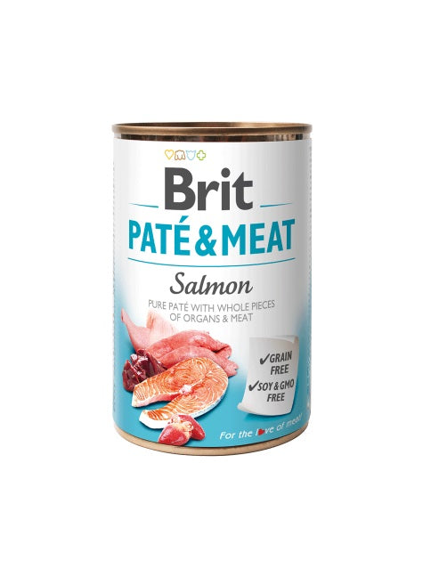 BRIT LATA PATE & MEAT - SALMON 400 gr.