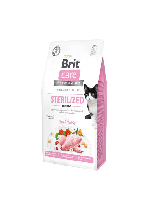 BRIT CARE CAT STERILIZED SENSITIVE - FRESH RABBIT 7 kg.