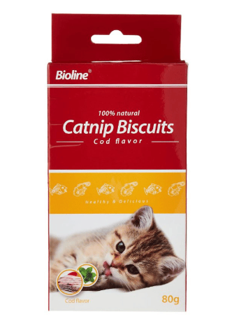 BIOLINE CATNIP BISCUITS BACALAO 80 gr.