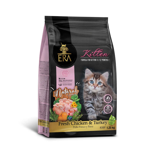 ERA GRAIN FREE GATITOS POLLO Y PAVO 1.25 kg.