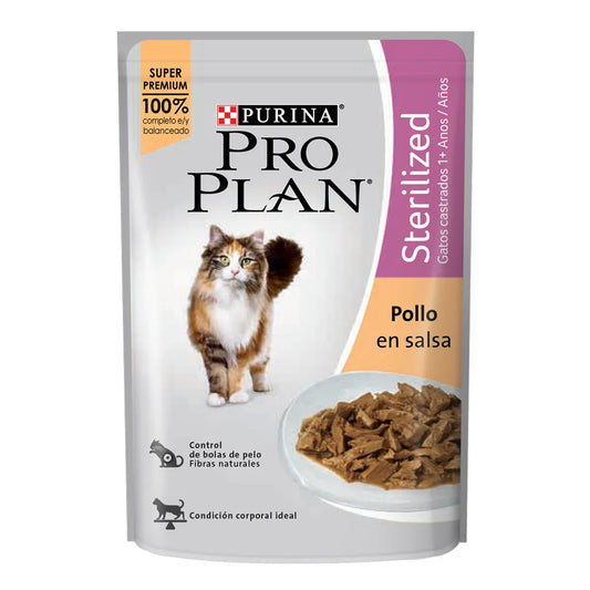 PRO PLAN CAT POUCH STERILIZED POLLO EN SALSA 85 gr.