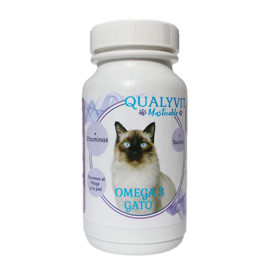 QUALYVIT OMEGA 3 GATOS - Comprimido masticable