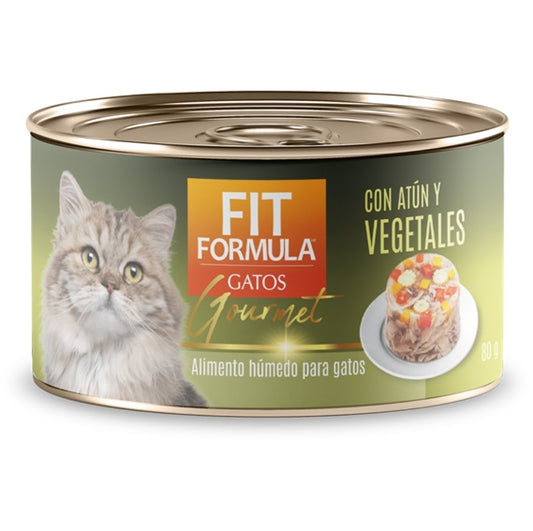 FIT FORMULA CAT LATA GOURMET ATUN Y VEGETALES 80 gr.