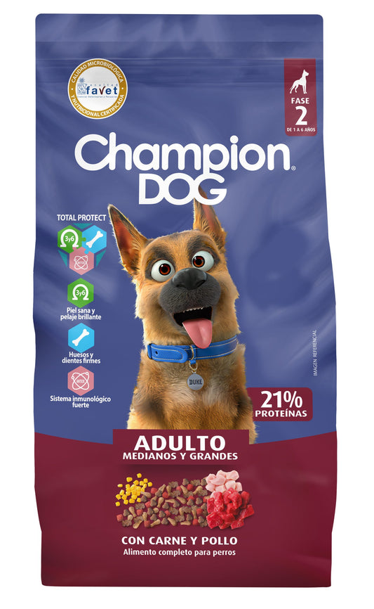 CHAMPION DOG ADULTOS MEDIANOS Y GRANDES 18 kg