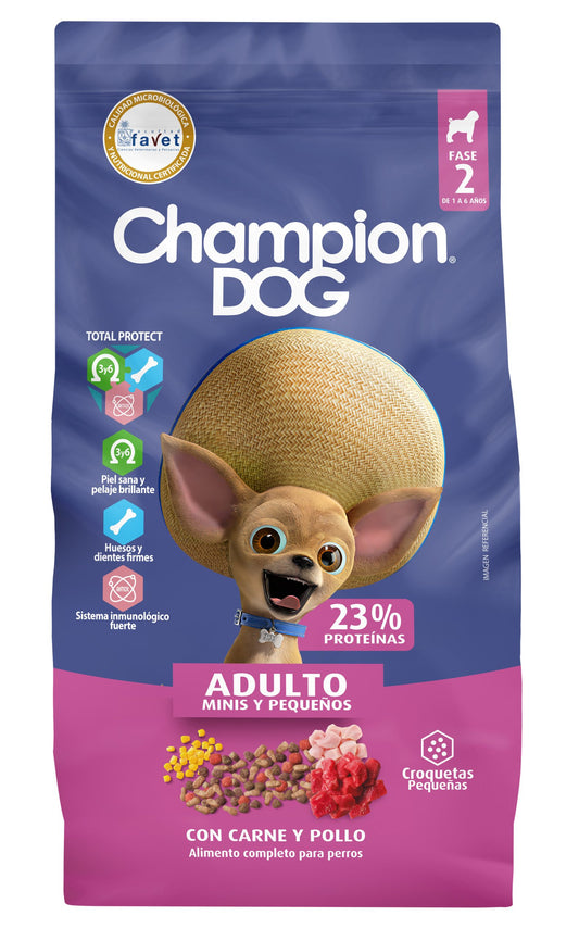 CHAMPION DOG ADULTOS MINIS Y PEQUEÑOS 18 kg.