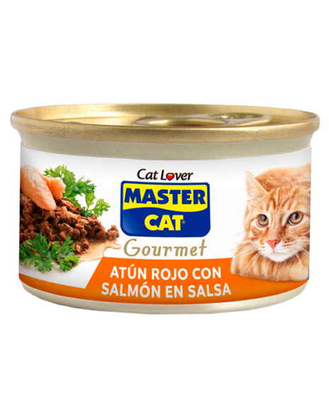 MASTER CAT LATA ATUN ROJO CON SALMON 85 gr.