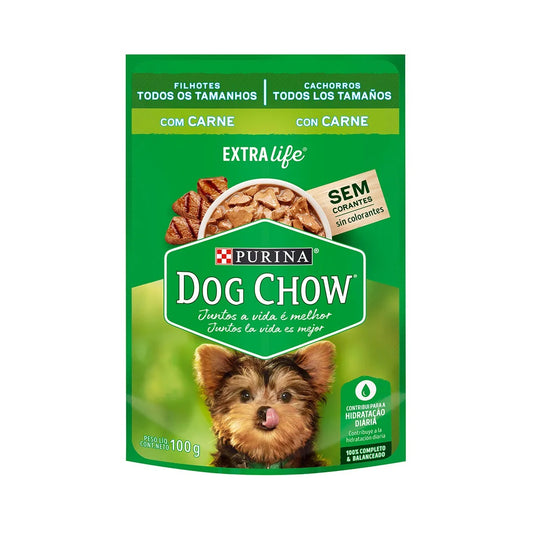 DOG CHOW POUCH CACHORROS CARNE 100 gr.