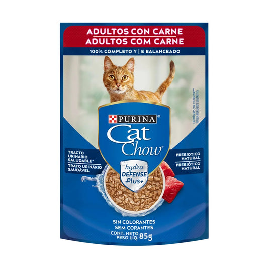 CAT CHOW POUCH ADULTOS CARNE 85 gr.