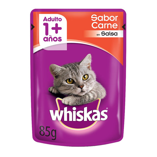 WHISKAS POUCH ADULTO CARNE 85 gr.