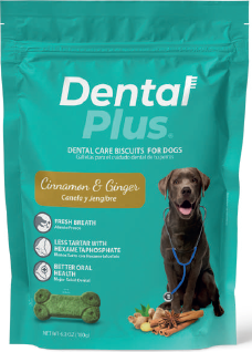 DENTAL PLUS SNACK CANELA Y JENGIBRE 180 gr.