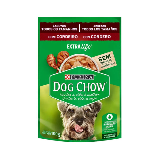 DOG CHOW POUCH ADULTOS CORDERO 100 gr.