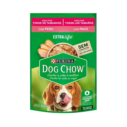 DOG CHOW POUCH ADULTOS PAVO 100 gr.