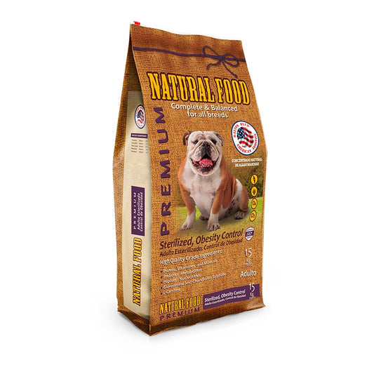 NATURAL FOOD ADULTO ESTERILIZADO CONTROL DE PESO 15 kg.