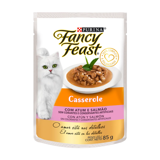 FANCY FEAST POUCHE CASSEROLE ATUN Y SALMON 85 gr.