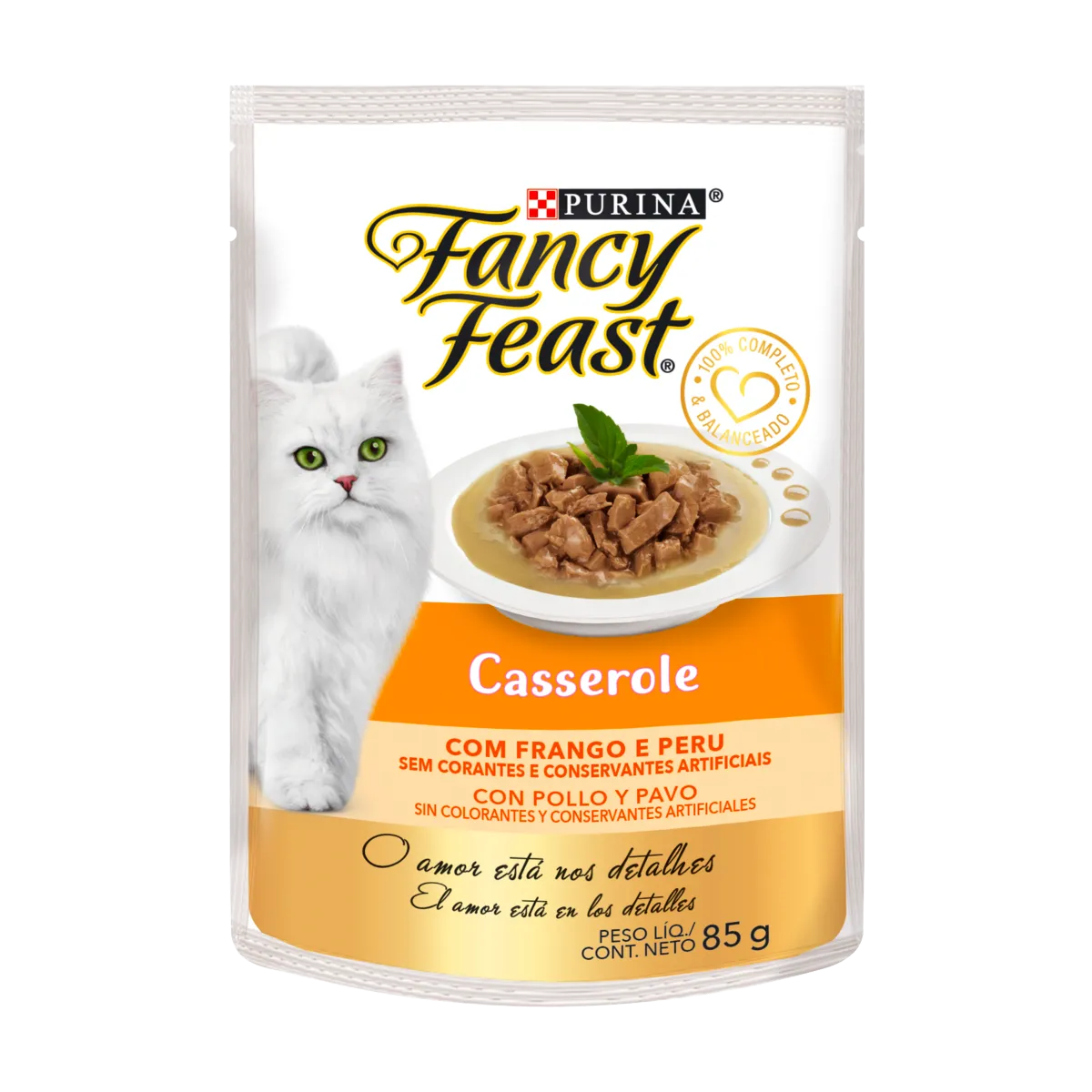 FANCY FEAST POUCHE CASSEROLE POLLO Y PAVO 85 gr.