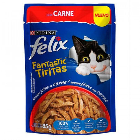 FELIX POUCH FANTASTIC TIRITAS CARNE 85 gr.