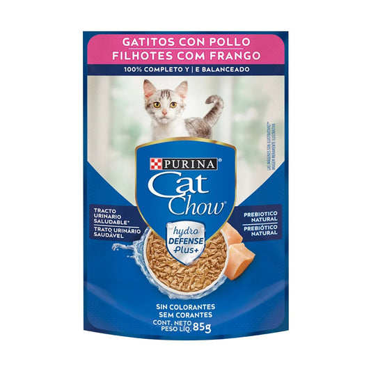 CAT CHOW POUCH GATITOS POLLO 85 gr.