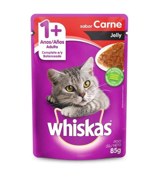 WHISKAS POUCH ADULTO CARNE JELLY 85 gr.