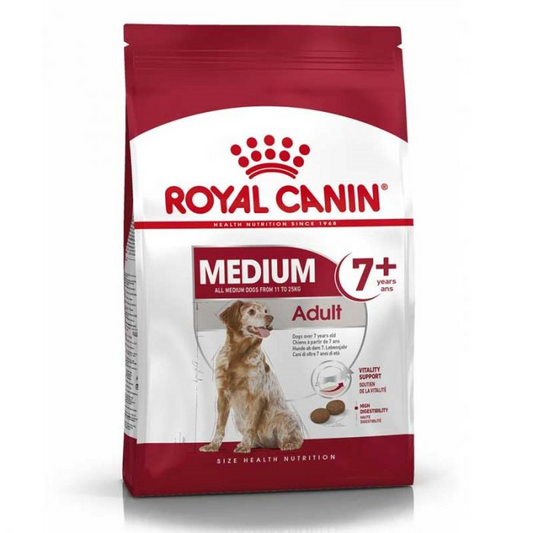 ROYAL CANIN DOG MEDIUM ADULT 7+ 15 kg.