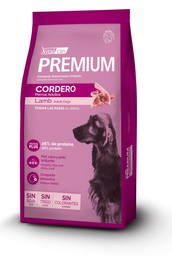 VITAL CAN PREMIUM PERROS ADULTOS CORDERO 20 kg.