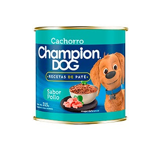 CHAMPION DOG LATA CACHORROS RECETAS DE PATE POLLO 315 gr.